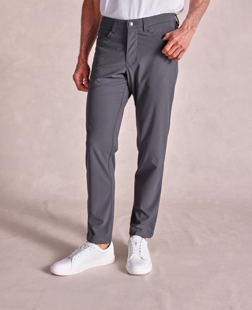 The Voyager - Performance Knit 5-Pocket Pant - Charcoal
